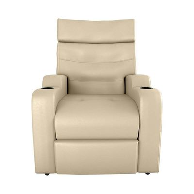 Poltrona Do Papai Reclinável Premium Com Porta Copos E Porta Controle Toro Matrix Sintetico Bege