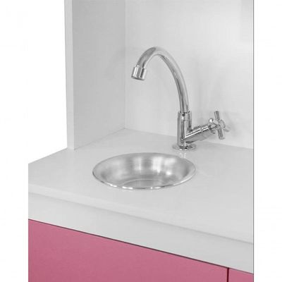 Cozinha Infantil Brincar De Faz De Conta Em MDF Rosa