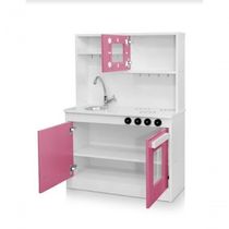 Cozinha Infantil Brincar De Faz De Conta Em MDF Rosa
