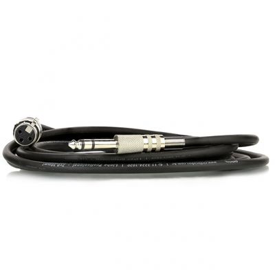 Cabo de Microfone XLR para P10 Estereo - Preto - 20 Metros