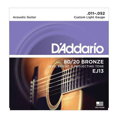 Encordoamento Para Violão Aco Ej13-b 80-20 Bronze