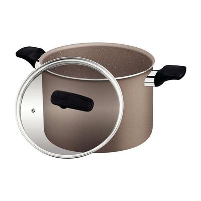 Caldeirão Tramontina Milazzo Alumínio 26cm Com Revestimento Antiaderente Starflon Max Amêndoa
