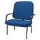 Cadeira De Escritório Recepção Com Braço Fixa Preta Magno P03 Crepe Azul - Lyam Decor