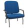 Cadeira De Escritório Recepção Com Braço Fixa Preta Magno P03 Crepe Azul - Lyam Decor