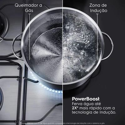 Cooktop 4 Bocas De Indução E A Gás Electrolux Híbrido 2 De Indução E 2 A Gás IE62H 220V