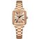 Relógio Feminino Design Sofisticado Quartzo Em Aço Inoxidável À Prova Da Água Casual Rose
