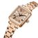 Relógio Feminino Design Sofisticado Quartzo Em Aço Inoxidável À Prova Da Água Casual Rose
