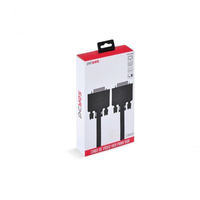 Cabo De Vídeo Vga 15 Pinos Macho Para Vga 15 Pinos Macho 28awg Puro Cobre 3 Metros - Pvm15-3