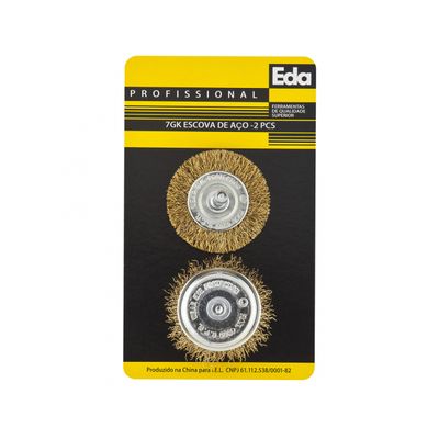 Escova Aco Furad Elet 2Pcs Copo-Red Import Blister