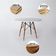 Conjunto De Mesa Eames Eiffel Redonda 120cm Branco + 6 Cadeiras Brancas
