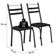 Conjunto De Mesa Sala De Jantar Com 4 Cadeiras Leia Tubular Granito Artefamol Preto