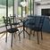 Conjunto De Mesa Sala De Jantar Com 4 Cadeiras Leia Tubular Granito Artefamol Preto