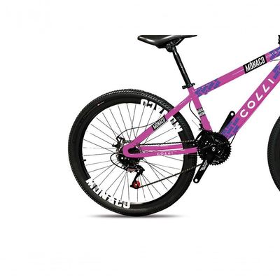 Bicicleta Colli Mônaco Aro 26 Disco 21 V Rapid Fire Cor Vermelho Tamanho Do Quadro 13,5 Lilás