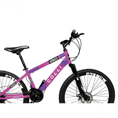Bicicleta Colli Mônaco Aro 26 Disco 21 V Rapid Fire Cor Vermelho Tamanho Do Quadro 13,5 Lilás