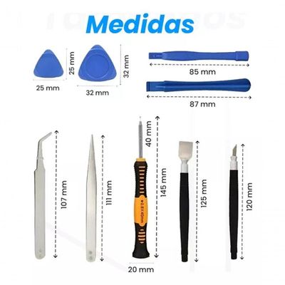 Kit Chaves 16 Peças Para Celular Iphone Android Notebook
