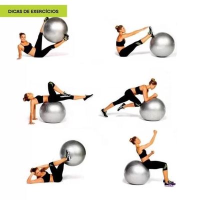 Bola De Pilates Yoga Funcional 75cm Suica Fisioterapia Suporta 180kg Premium