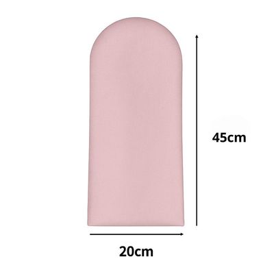 Cabeceira King Size Design Nuvem 45cm 10 Placas Em Suede Rosa Bebe