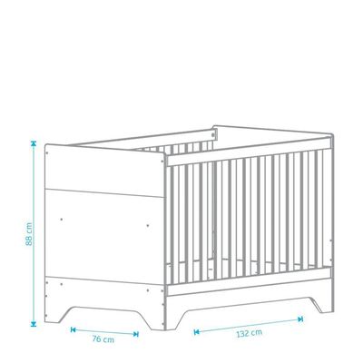Berço Estilo Americano Popy - Moveis Peroba Amendoa-branco