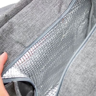Bolsa Marmita Lancheira Termica Casual Discreta Adulto Trabalho Faculdade Cinza