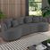 Sofá 4 Lugares Orgânico Sala De Estar Living 290cm Ekos K01 Veludo Cinza - Lyam Decor