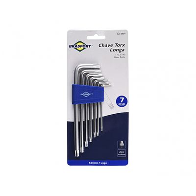 Chave Torx Longa Brasfort Jgo 7Pcs T10-740 Blister 7834