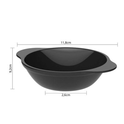 Kit 40 Cumbucas Pretas Uno Coza 100ml Plástica Restaurante Porções Sobremesas Molhos