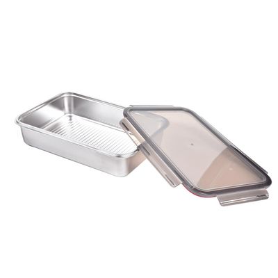 Pote Retangular em Aço Inox 5 Litros Kenya