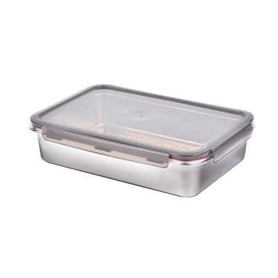 Pote Retangular em Aço Inox 5 Litros Kenya