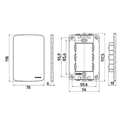 Interruptor Simples Margirius B3 10a Com Placa 4x2 Branco Branco
