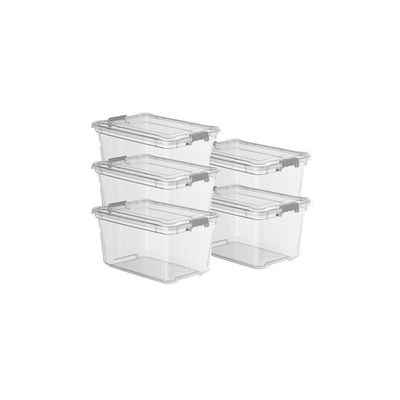 Kit 5 Organizadores 27l Plasvale Transparente