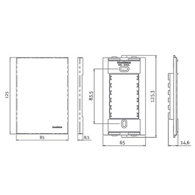 Interruptor Simples E Interruptor Paralelo Margirius Sleek 10a Com Placa 4x2 Branco Branco