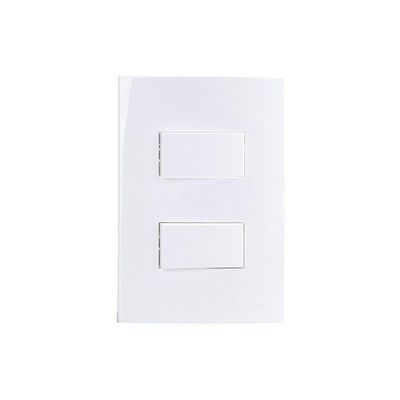 Interruptor Simples E Interruptor Paralelo Margirius Sleek 10a Com Placa 4x2 Branco Branco