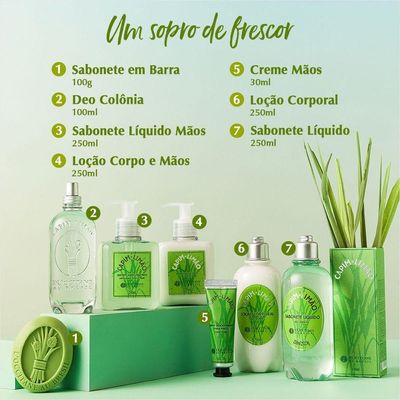 L'occitane Capim Limão Desodorante Colônia 100ml
