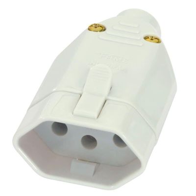 Tomada 2p+t Junção Fêmea 20a 250 Volts Cinza Sobrepor - 1728 - Fame Plugue Femea 2p+t 20a Cinza Ref.1728 Fam Fame