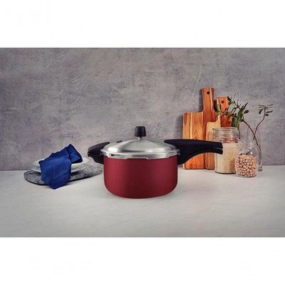 Panela De Pressão Tramontina Vancouver Effrect Alumínio Com Revestimento Antiaderente Vermelho 24cm 6 Litros