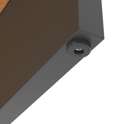 Mesa Para Escritório Com Passa Fios E Tampo Usinado Tech - Preto E Cedro