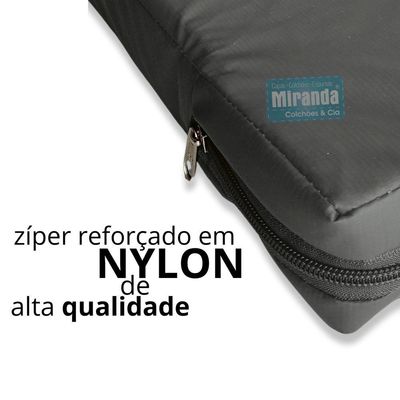 Capa Colchão Solteiro Impermeável Hospitalar Com Zíper - Cinza 78x188x20cm