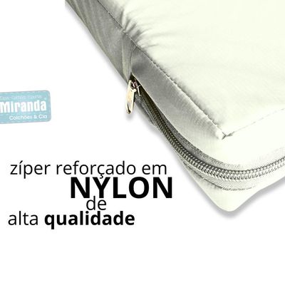 Capa Colchão Solteiro Impermeável Hospitalar Com Zíper - Branca 78x188x20cm