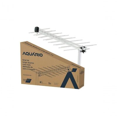 Antena Externa Aquario Log Para Tv 30 Elementos - Lu-30
