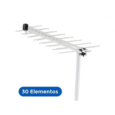 Antena Externa Aquario Log Para Tv 30 Elementos - Lu-30