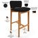 Kit 02 Banquetas Alta Para Cozinha Sala de Jantar Bar Dara L02 Bouclê Preto - Lyam Decor