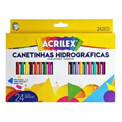 Canetinha Hidrográfica 24 Cores - ACRILEX