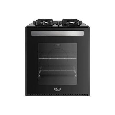 Fogão 4 Bocas De Embutir Dako Supreme Mesa De Vidro Preto Bivolt