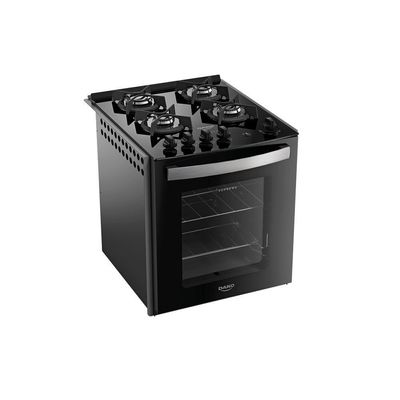 Fogão 4 Bocas De Embutir Dako Supreme Mesa De Vidro Preto Bivolt