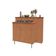 Kit Bancada Ilha Para Cozinha + Balcão Para Cooktop 0,80m 5 Bocas 2 Portas Turim Nature Nature