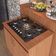 Kit Bancada Ilha Para Cozinha + Balcão Para Cooktop 0,80m 5 Bocas 2 Portas Turim Nature Nature