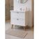 Gabinete Para Banheiro Com Cuba E Espelho 80cm Retro Mdf Branco Milano - On Móveis