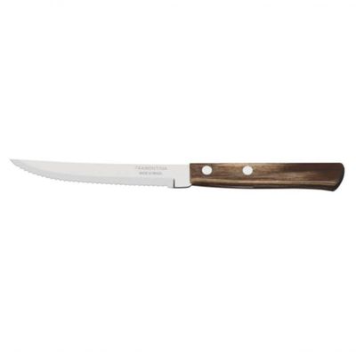 Faca Para Churrasco Tramontina 5 Inox Cabo Polywood Castanho