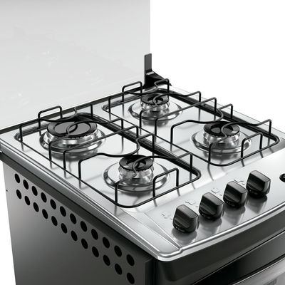 Fogão 4 Bocas Embutir Dako Supreme Mesa De Inox Preto Bivolt