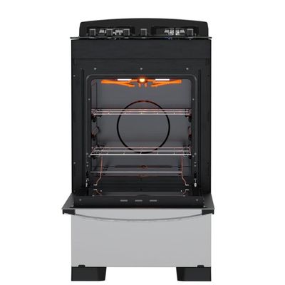 Fogão 4 Bocas Dako Diplomata Glass Grill Style Timer Bivolt